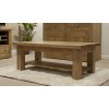 Torino Solid Oak Furniture 4x2 Coffee Table With Shelf